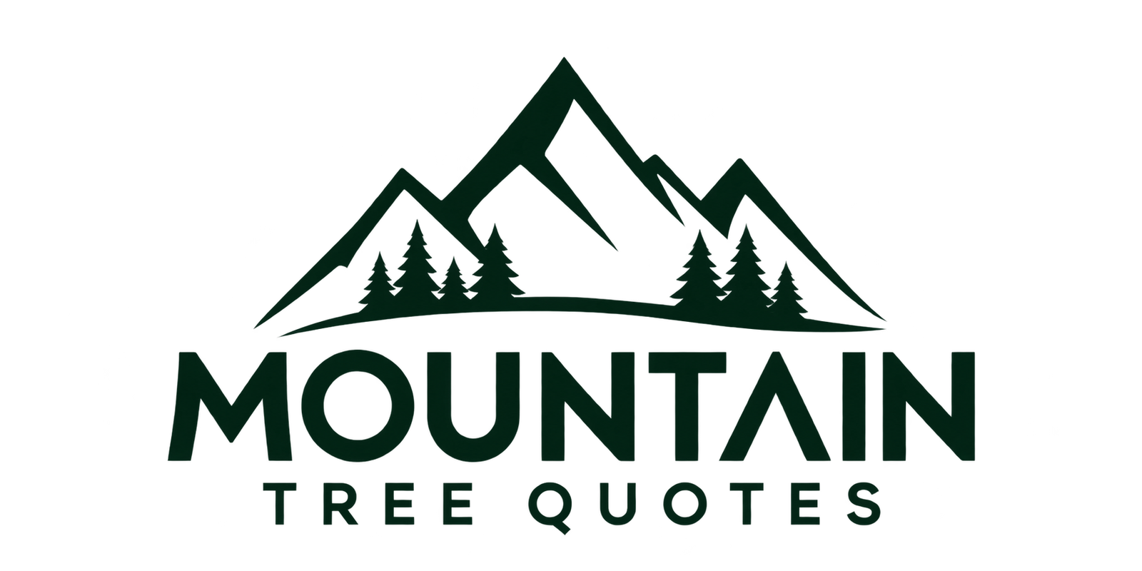 Mountain Tree Quotes Green Logo Transparent